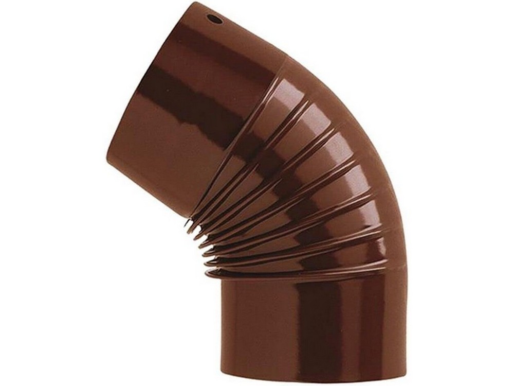 Save GOMITO 45° PER STUFA A LEGNA PORCELLANATO CLASSIC Col. Marrone  Ø cm. 8