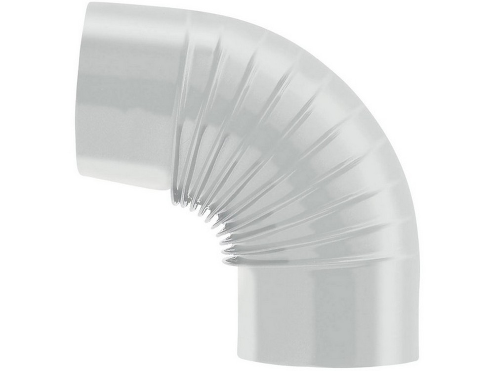 Save GOMITO 90° PER STUFA A LEGNA PORCELLANATO CLASSIC Col. Bianco Ø cm. 10