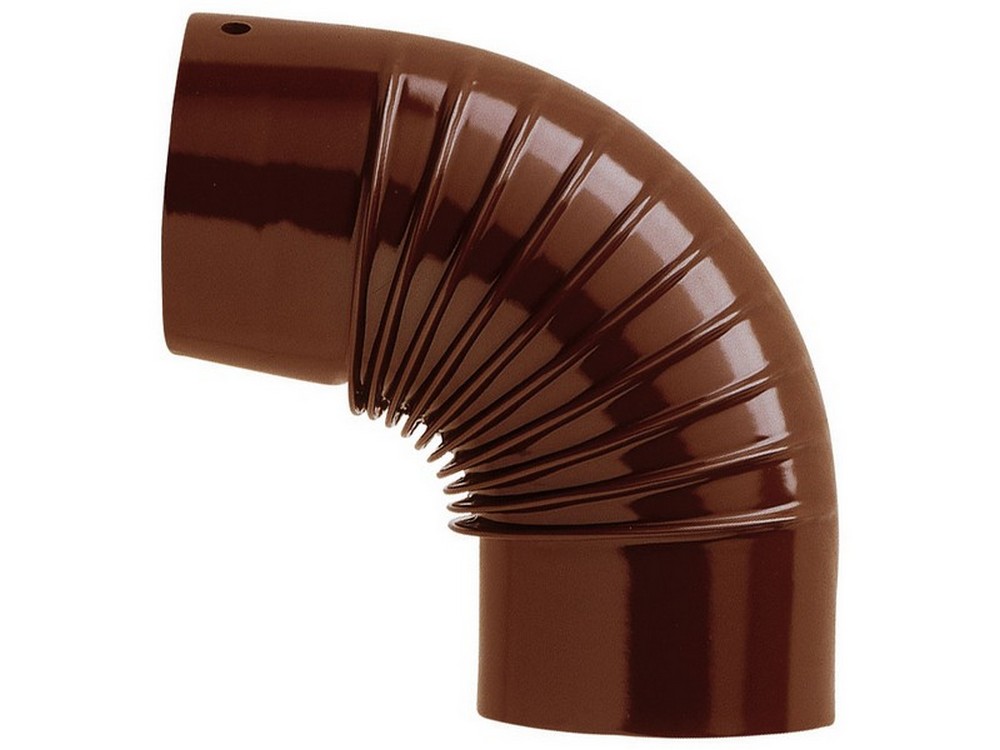 Save GOMITO 90° PER STUFA A LEGNA PORCELLANATO CLASSIC Col. Marrone Ø cm. 13