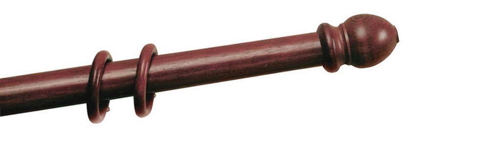SCORRITENDA A STRAPPO IN LEGNO Ø mm. 22 col. Noce cm. 200