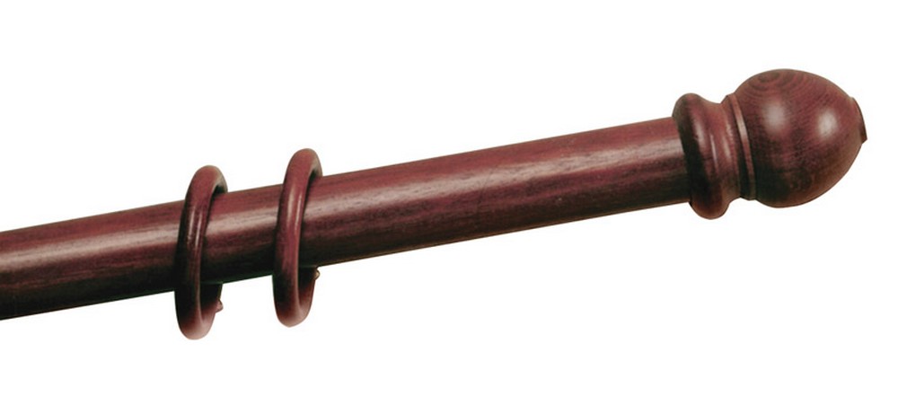 SCORRITENDA A STRAPPO IN LEGNO Ø mm. 35 col. Noce cm. 240