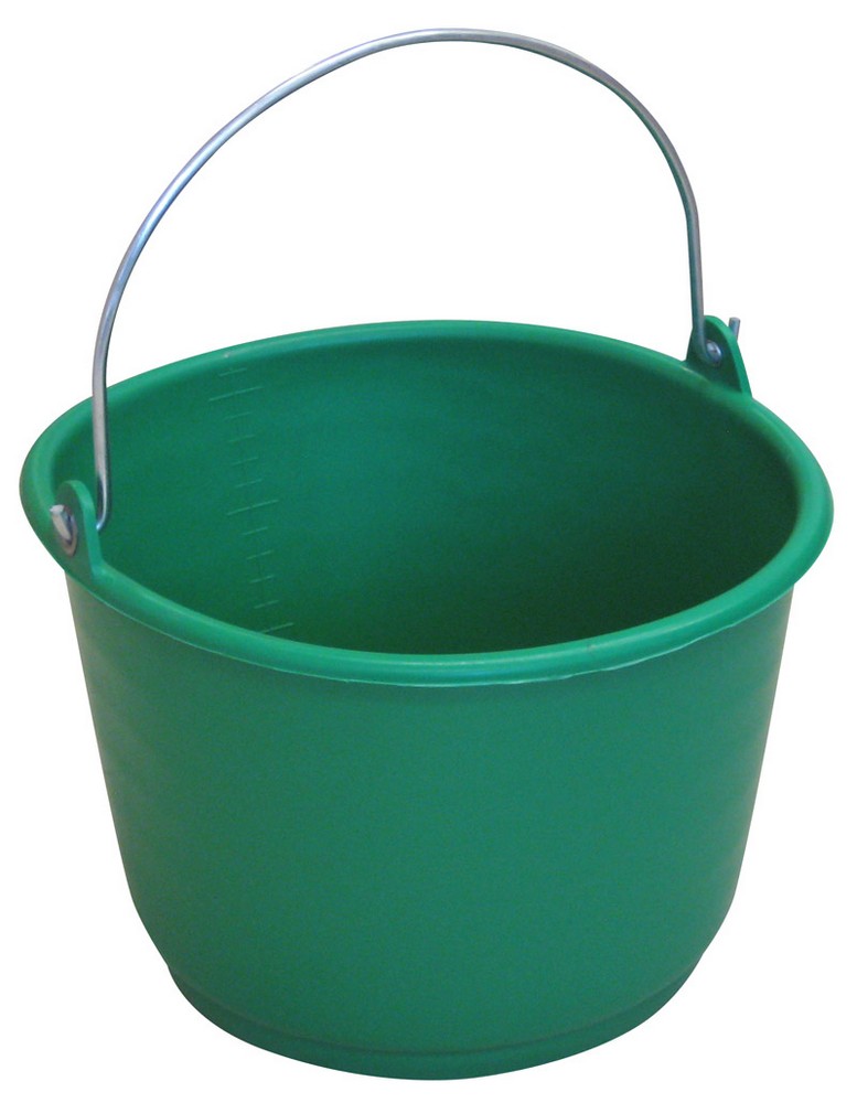 SECCHIO IN PLASTICA GRADUATO  lt. 18 - col. Verde