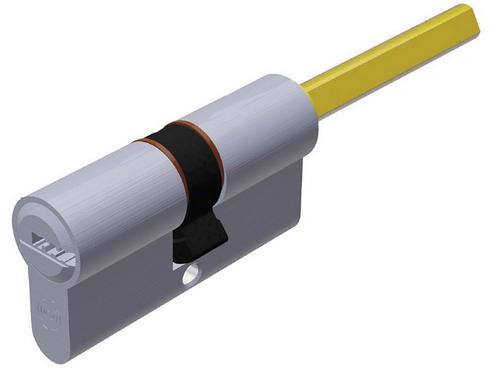 Securemme CILINDRO CROMO SATINATO EVOK1 CON CODOLO 5 chiavi mm. 70 (30+40)