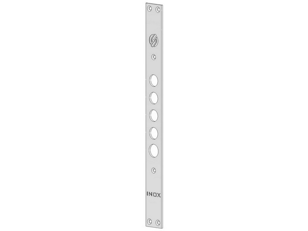 Securemme FRONTALE PER SERRATURE PER PORTE BLINDATE, 5 fori, interasse mm. 28