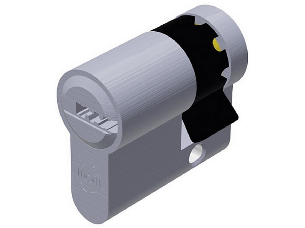 Securemme MEZZO CILINDRO CROMO SATINATO EVOK1 KA 1 chiave mm. 40 (30+10)