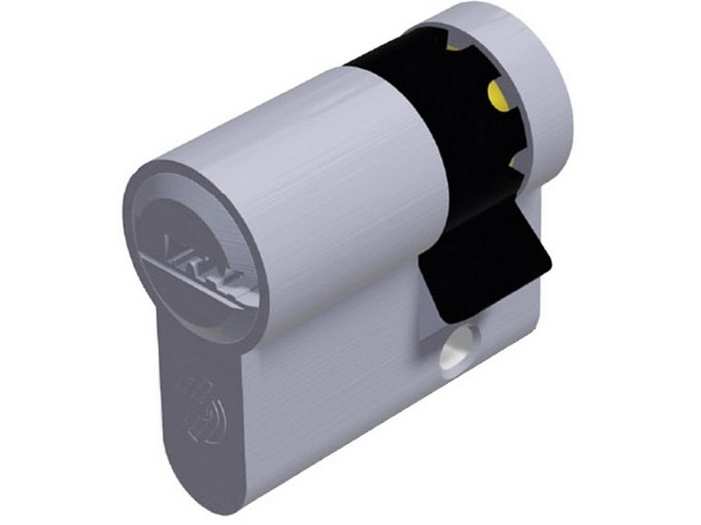 Securemme MEZZO CILINDRO CROMO SATINATO K2 3 chiavi mm. 40 (30+10)