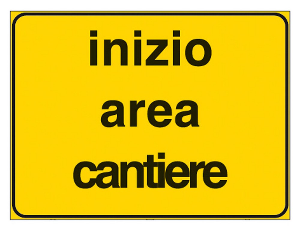 SEGNALE INIZIO AREA CANTIERE FIGURA 2107 cm. 60x40