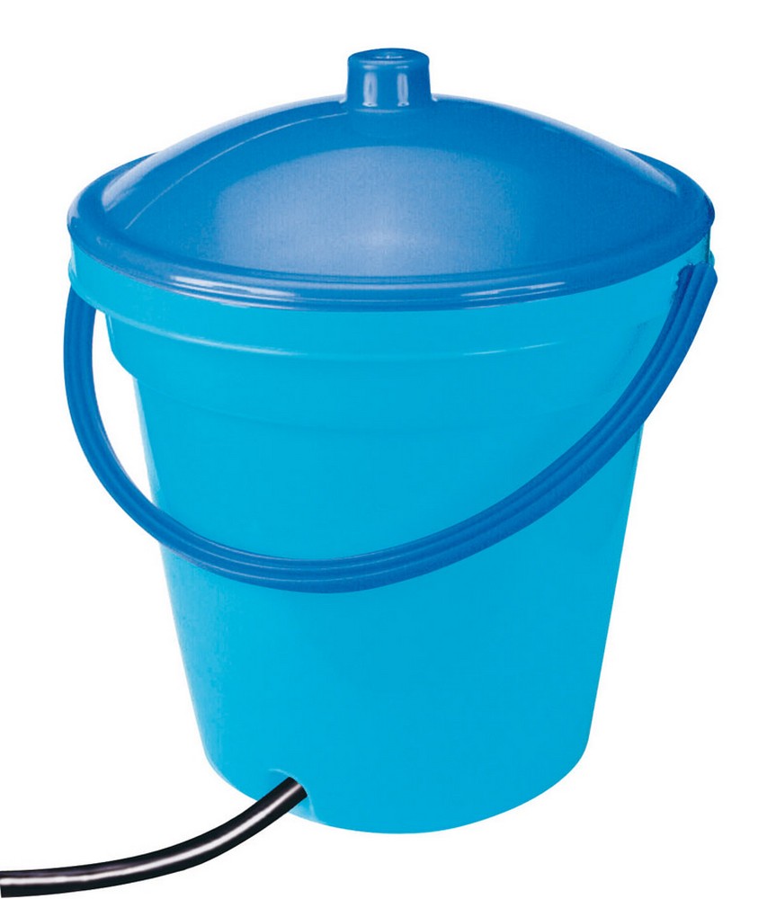 SERBATOIO IN PLASTICA CON MANICO + COPERCHIO Ø cm. 37x41 h  lt. 18