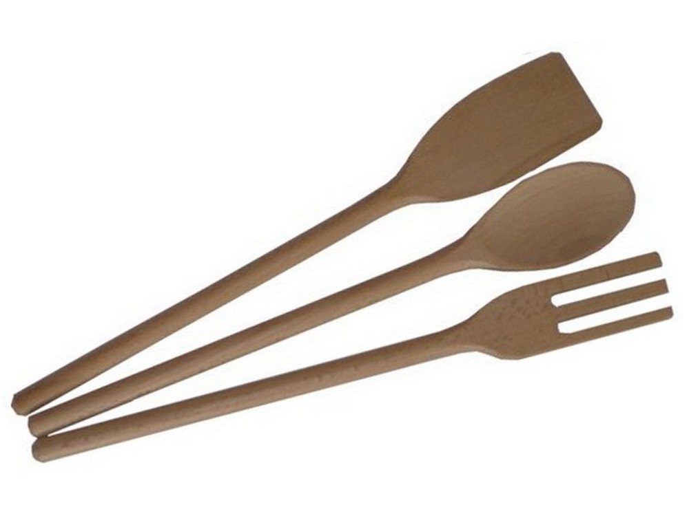 SET MESTOLI IN LEGNO 3 PEZZI cm. 30