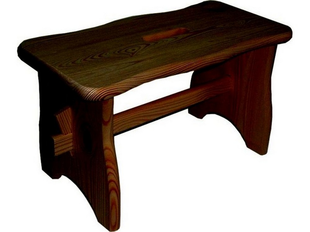 SGABELLO IN LEGNO SCURO MAXI cm. 39x19x21 h