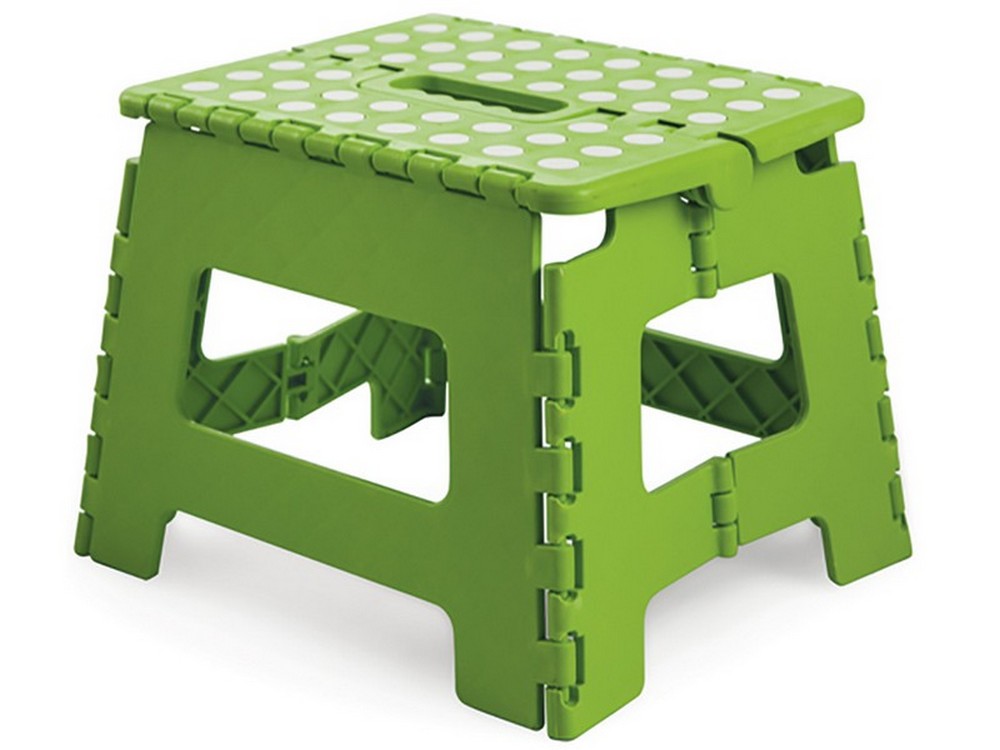 SGABELLO PIEGHEVOLE IN PLASTICA cm. 28x24x21,5 h col. Assortiti