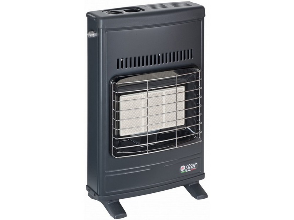 Sicar STUFA AD INFRAROSSI METANO VENTILATA A PARETE 4.200 W Col. Grigio