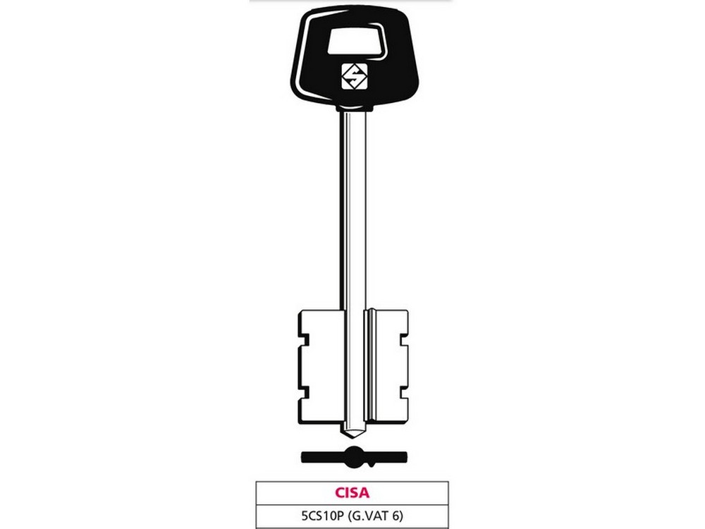 Silca CHIAVE A DOPPIA MAPPA 5CS10P (G. VAT 6) CISA
