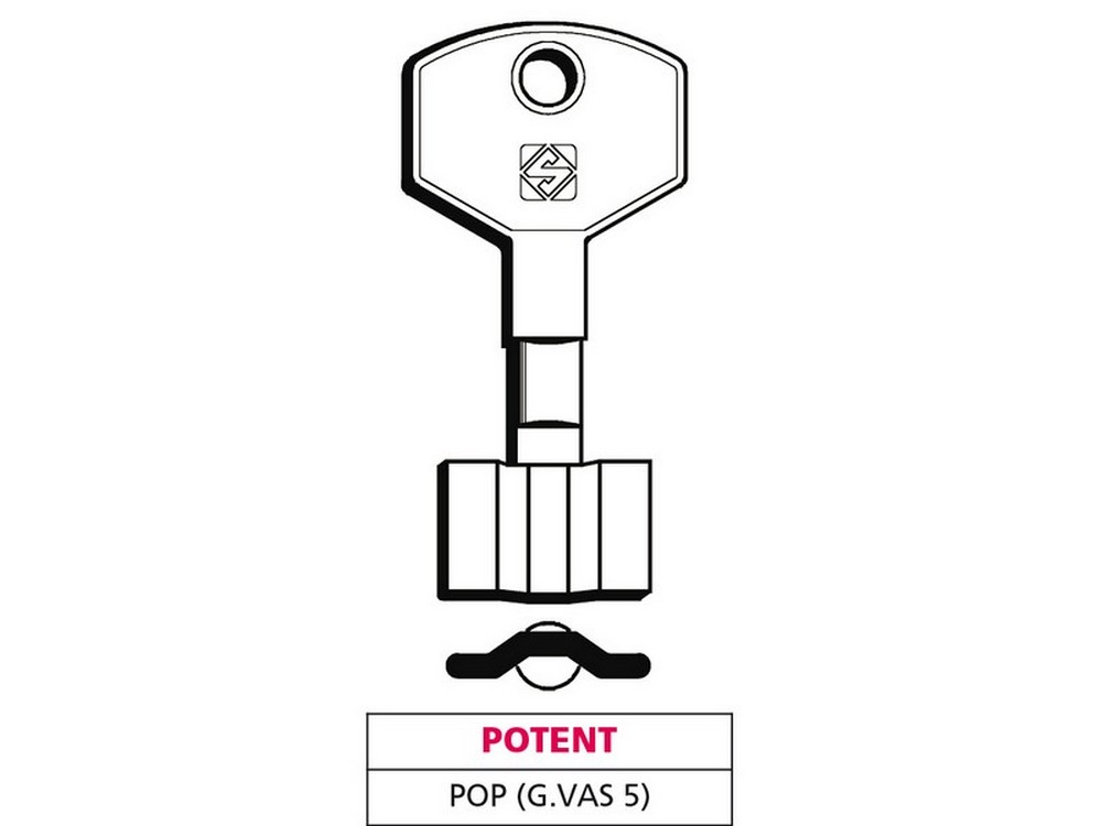 Silca CHIAVE A DOPPIA MAPPA POP (G. VAS 5) POTENT