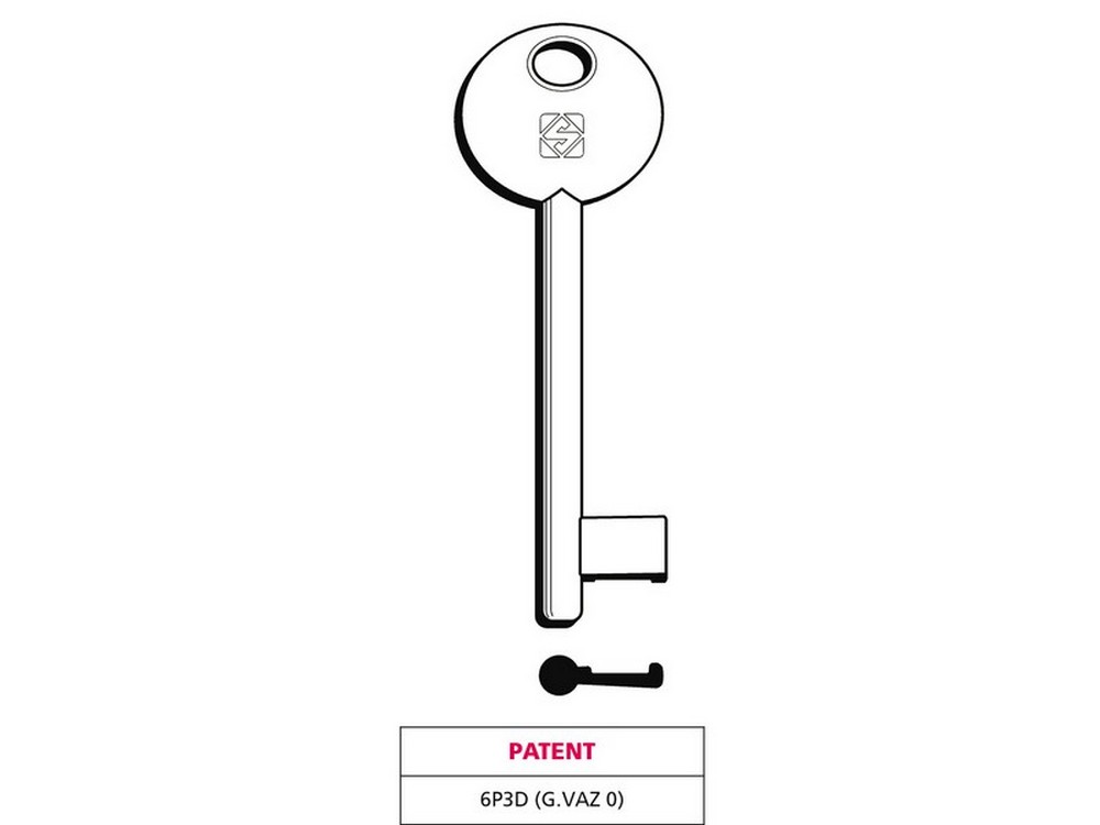 Silca CHIAVE A MAPPA 6P3D (G. VAZ 0) PATENT