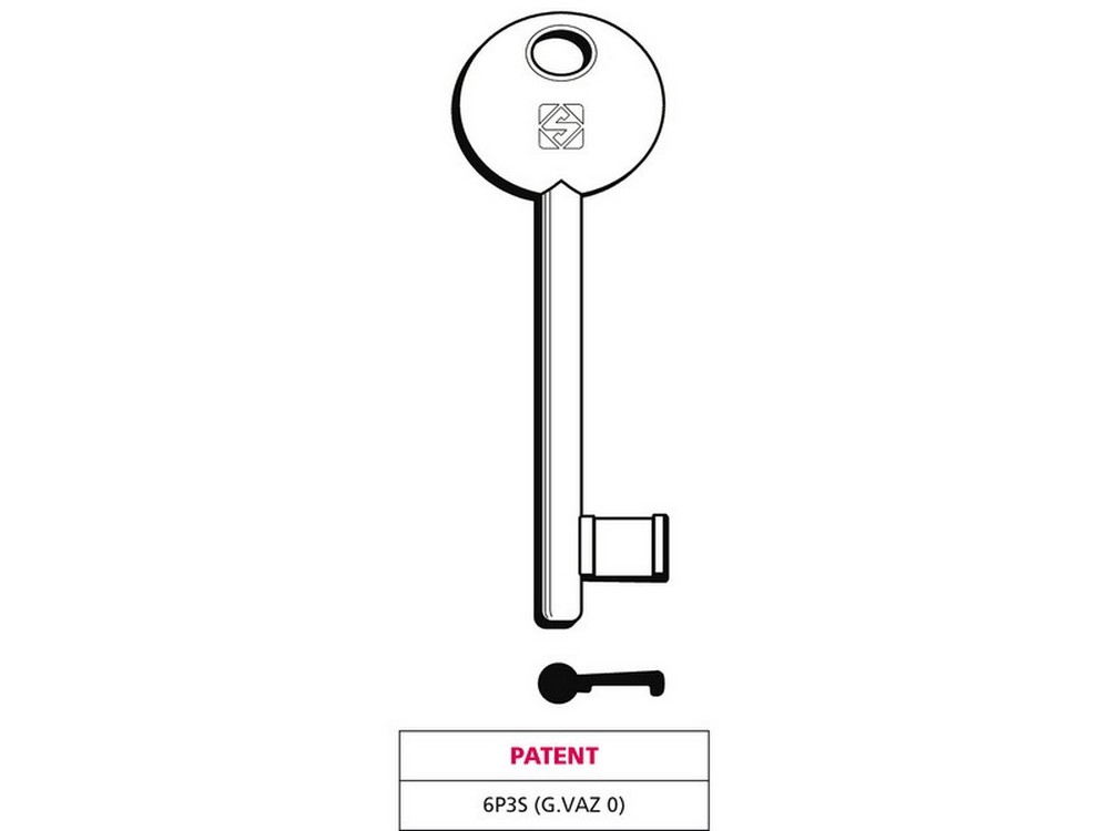 Silca CHIAVE A MAPPA 6P3S (G. VAZ 0) PATENT
