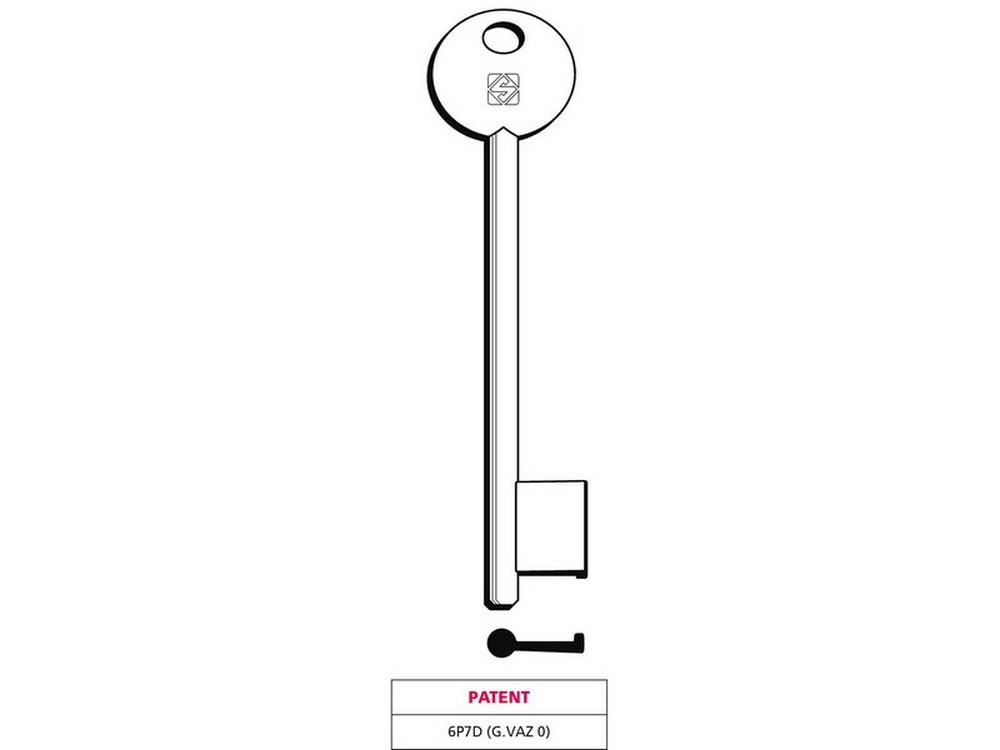 Silca CHIAVE A MAPPA 6P7D (G. VAZ 0) PATENT