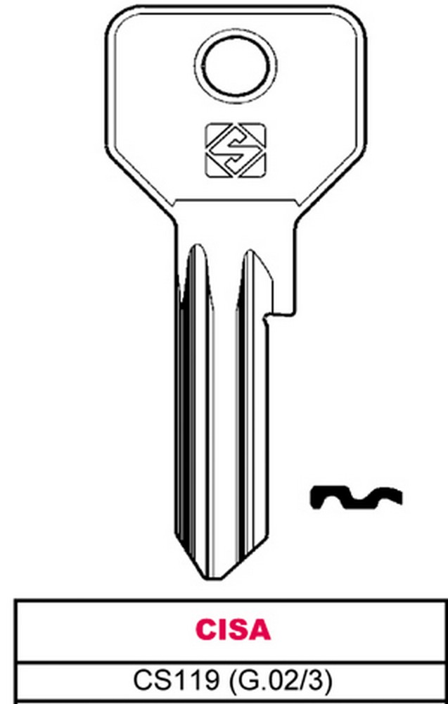 Silca CHIAVE ASC CS119 (G.VAC 3) CISA