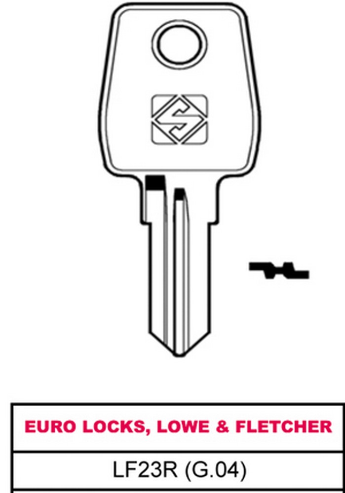 Silca CHIAVE ASC LF23R (G.VAE 0) EURO LOCKS, LOWE & FLETCHER