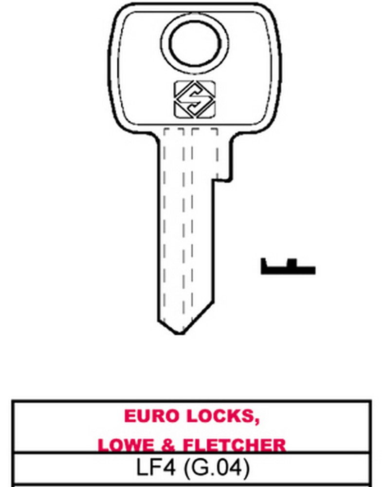 Silca CHIAVE ASC LF4 (G.VAE 0) EURO LOCKS, LOWE & FLETCHER