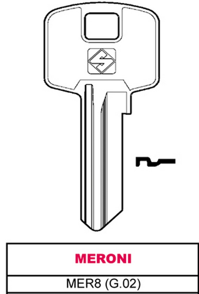 Silca CHIAVE ASC MER8 (G.VAC 4) MERONI