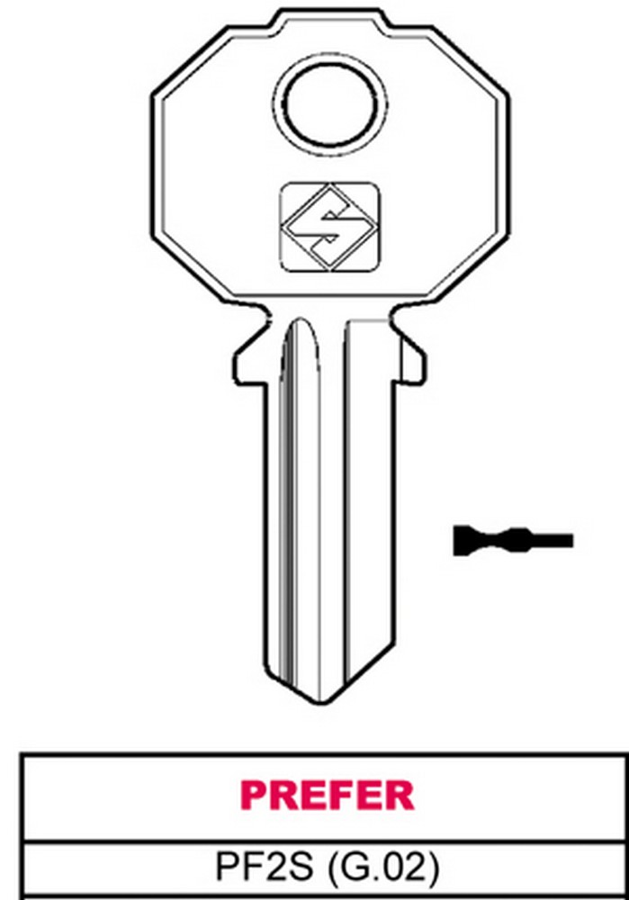 Silca CHIAVE ASC PF2S (G.VAC 0) PREFER