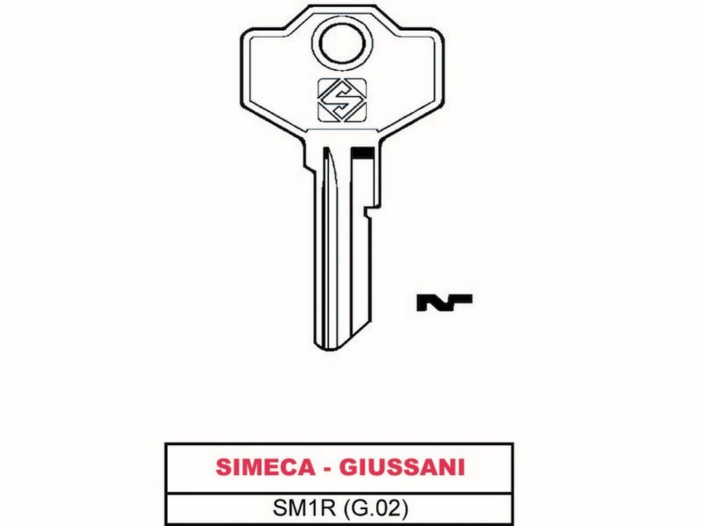 Silca CHIAVE ASC SM1R (G.VAC 0) SIMECA - GIUSSANI