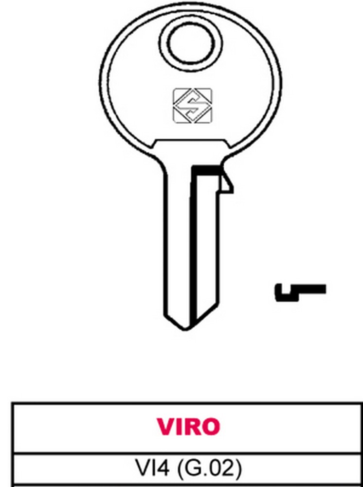 Silca CHIAVE ASC VI4 (G.VAC 0) VIRO
