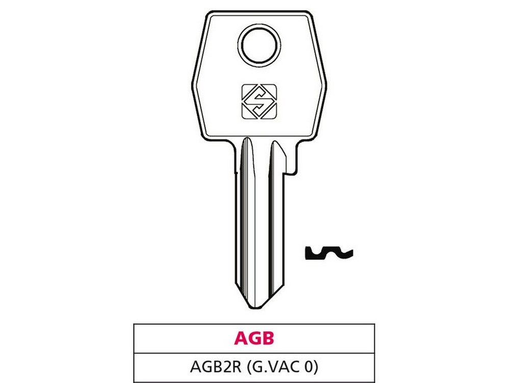 Silca CHIAVE OTTONE AGB2R (G. VAC 0) AGB