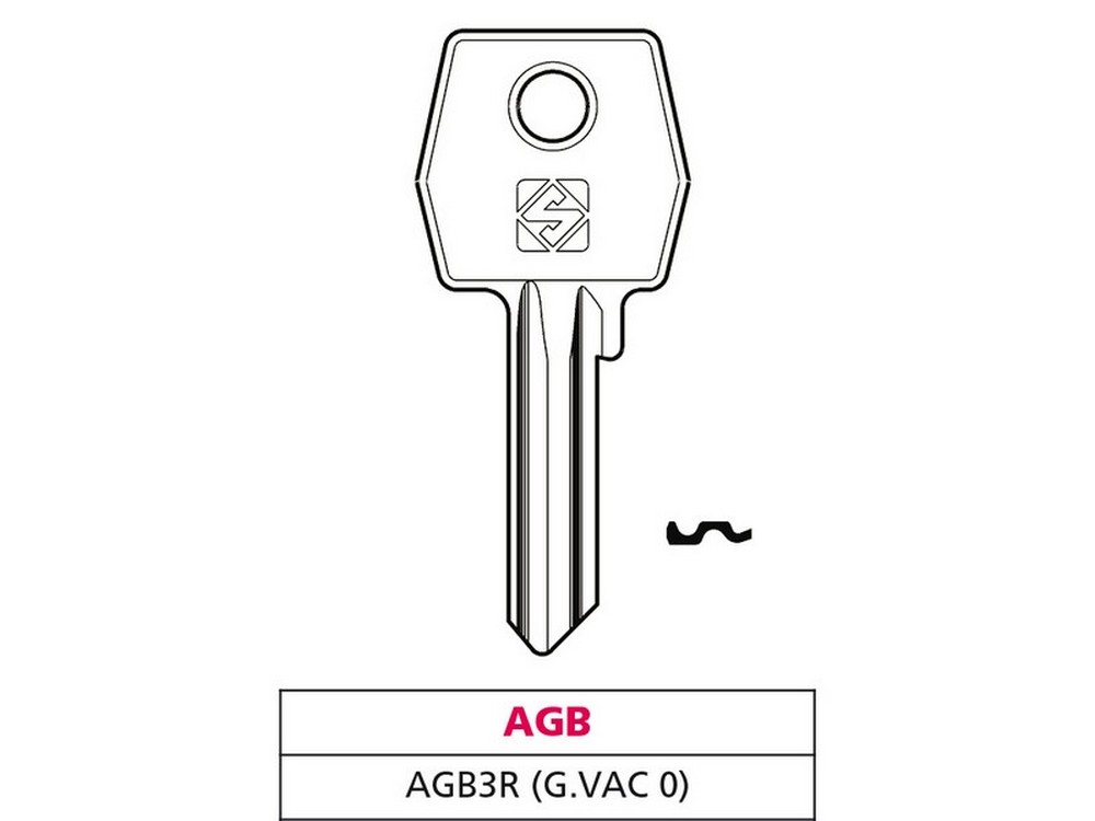 Silca CHIAVE OTTONE AGB3R (G. VAC 0) AGB