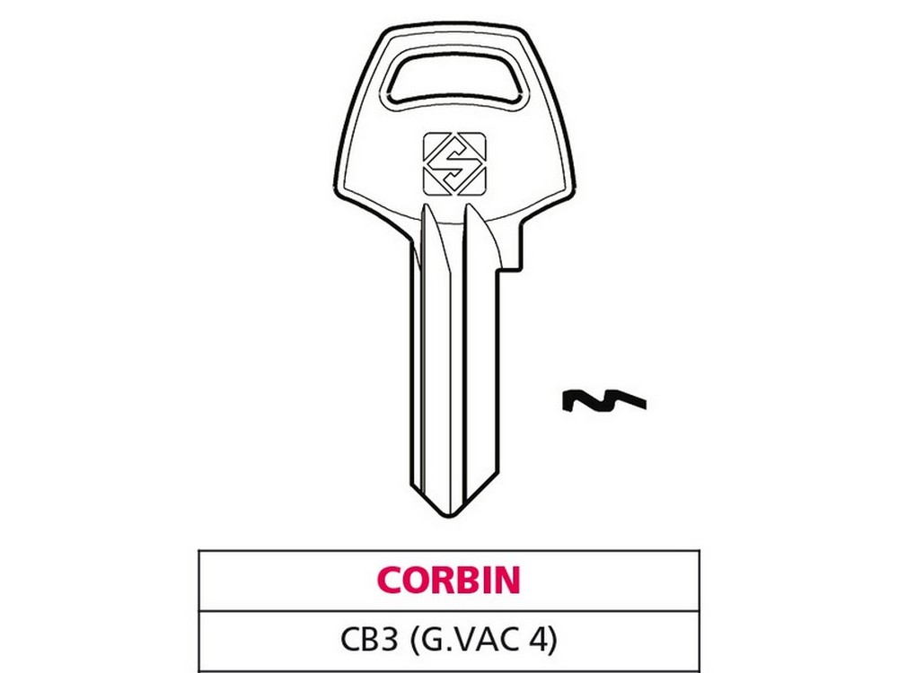 Silca CHIAVE OTTONE CB3 (G. VAC 4) CORBIN