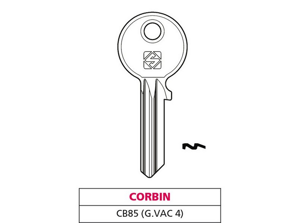Silca CHIAVE OTTONE CB85 (G. VAC 4) CORBIN