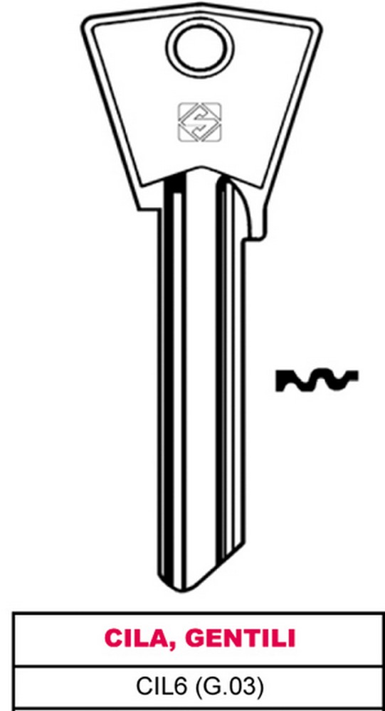 Silca CHIAVE OTTONE CIL6 (G.VAD 0) CILA, GENTILI