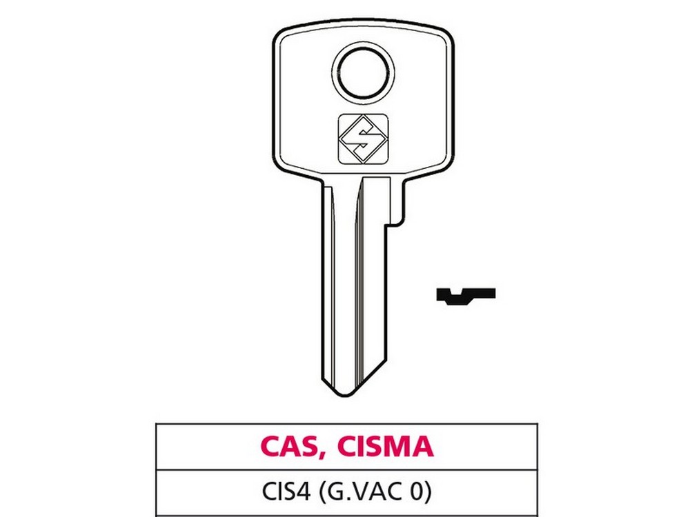 Silca CHIAVE OTTONE CIS4 (G. VAC 0) CAS-CISMA