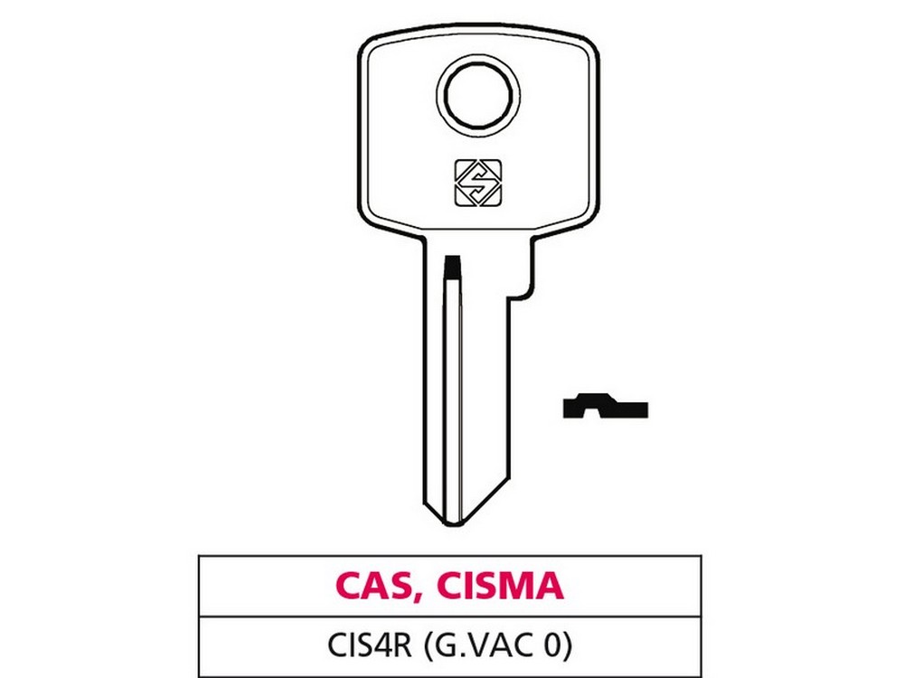 Silca CHIAVE OTTONE CIS4R (G. VAC 0) CAS-CISMA