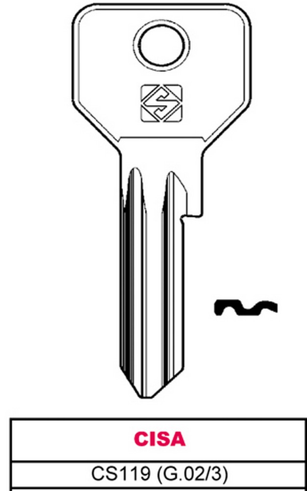 Silca CHIAVE OTTONE CS119 (G.VAC 3) CISA