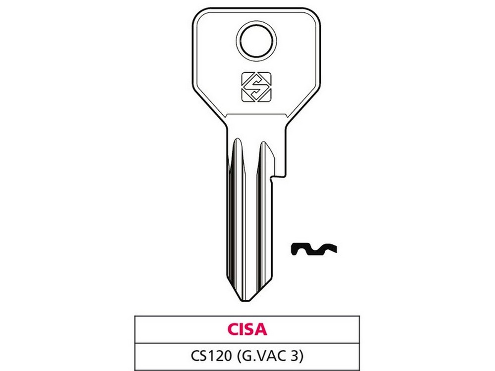 Silca CHIAVE OTTONE CS120 (G. VAC 3) CISA