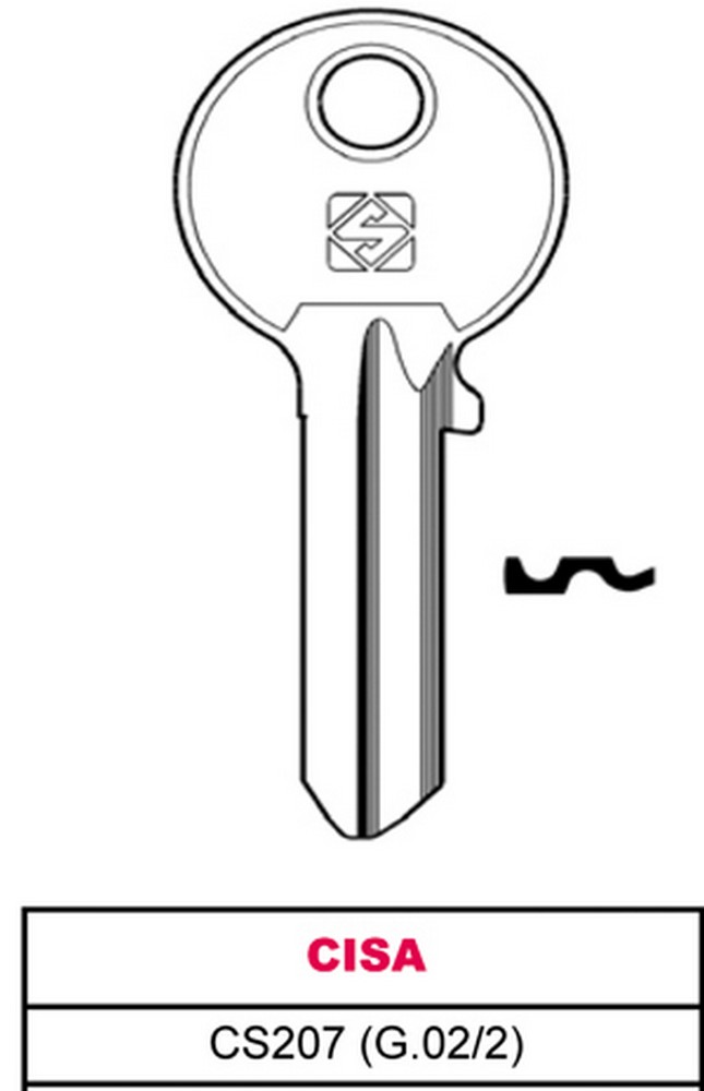 Silca CHIAVE OTTONE CS207 (G.VAC 2) CISA