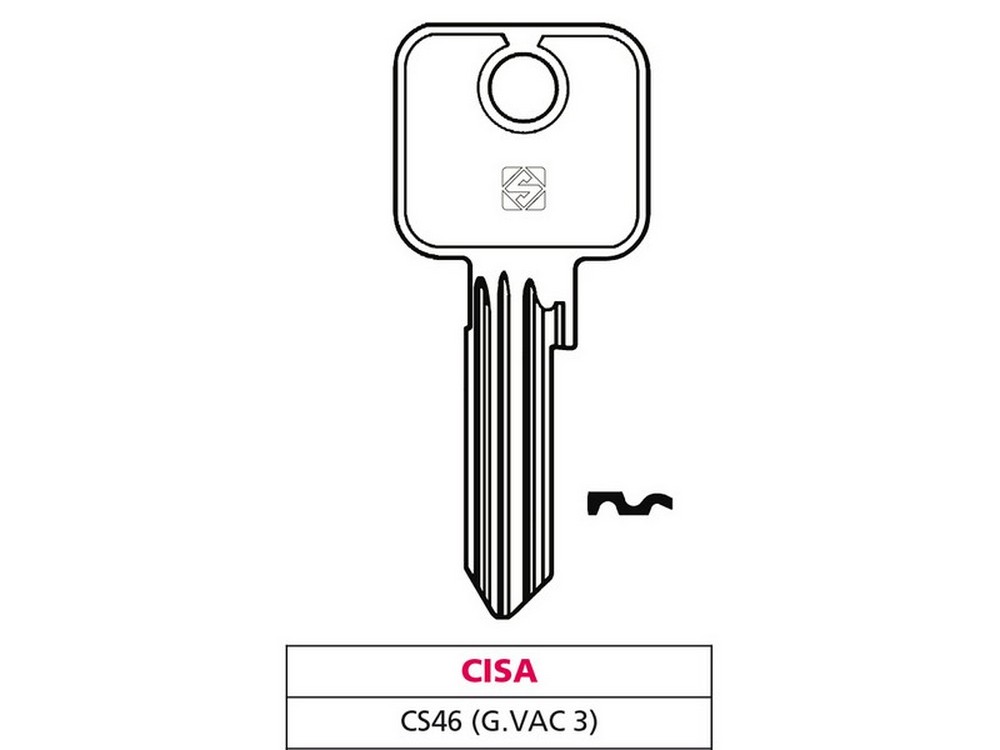 Silca CHIAVE OTTONE CS46 (G. VAC 3) CISA