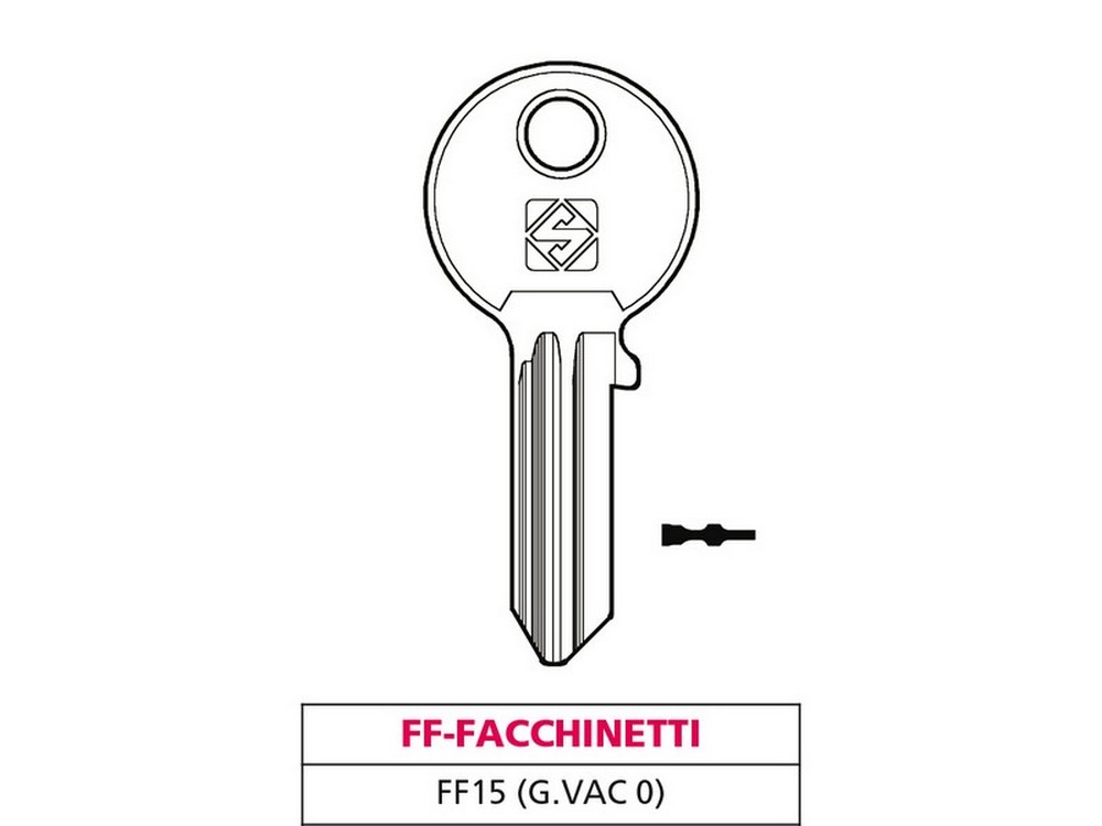 Silca CHIAVE OTTONE FF15 (G. VAC 0) FF-FACCHINETTI