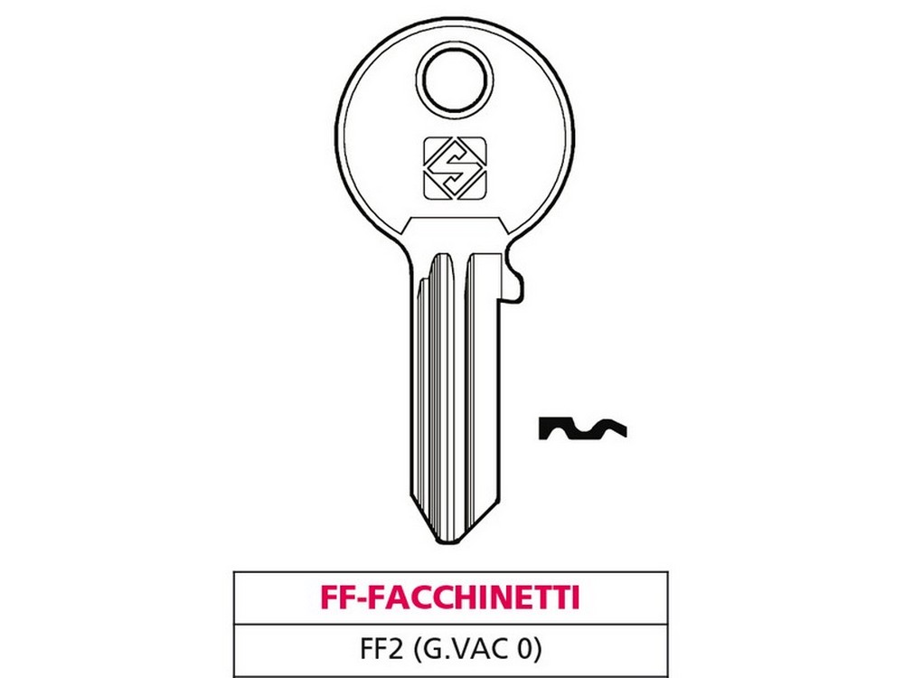 Silca CHIAVE OTTONE FF2 (G. VAC 0) FF-FACCHINETTI