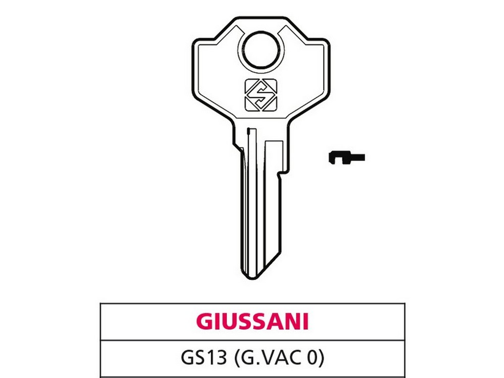 Silca CHIAVE OTTONE GS13 (G. VAC 0) GIUSSANI