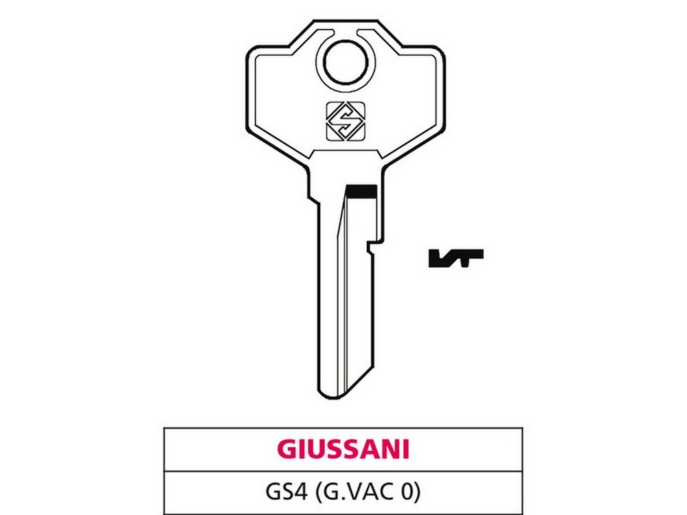 Silca CHIAVE OTTONE GS4 (G. VAC 0) GIUSSANI