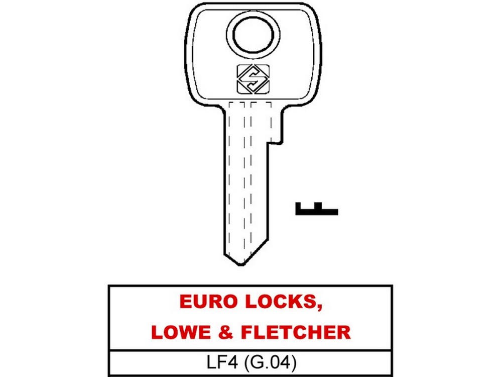Silca CHIAVE OTTONE LF4 (G.VAE 0) EURO LOCKS, LOWE & FLETCHER