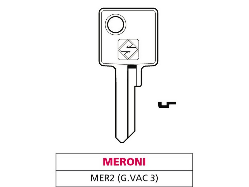 Silca CHIAVE OTTONE MER2 (G. VAC 3) MERONI