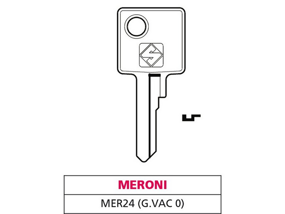 Silca CHIAVE OTTONE MER24 (G. VAC 0) MERONI