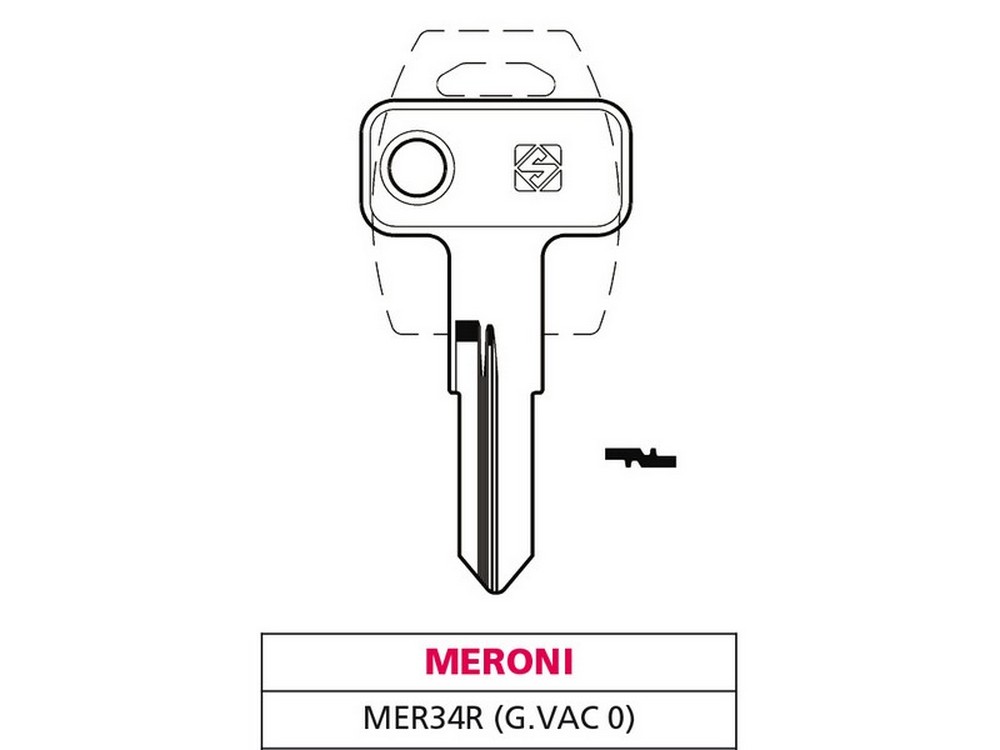 Silca CHIAVE OTTONE MER34R (G. VAC 0) MERONI