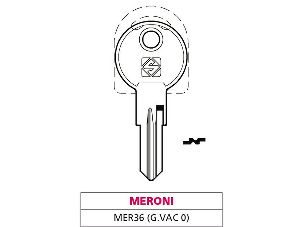 Silca CHIAVE OTTONE MER36 (G. VAC 0) MERONI
