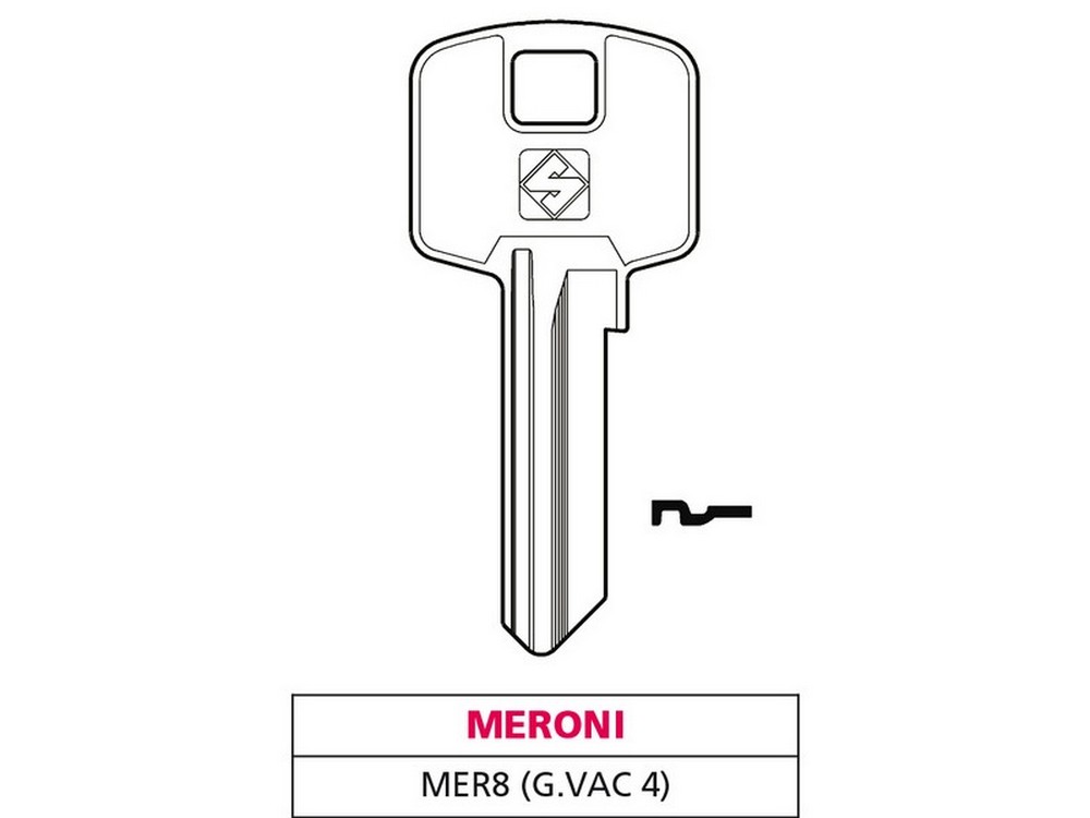 Silca CHIAVE OTTONE MER8 (G. VAC 4) MERONI