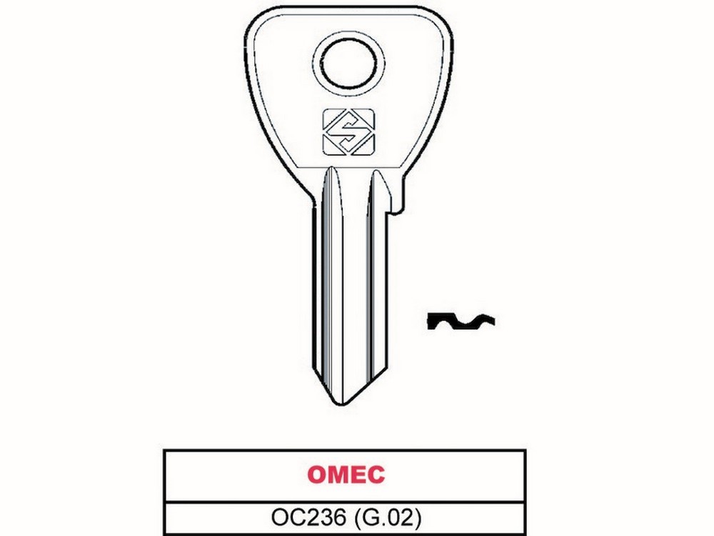 Silca CHIAVE OTTONE OC236 (G.VAC 0) OMEC